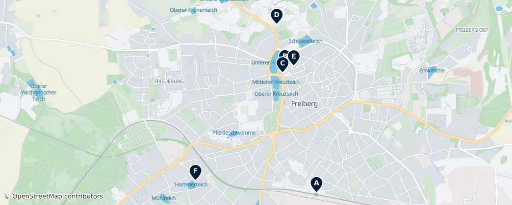 Map of Freiberg