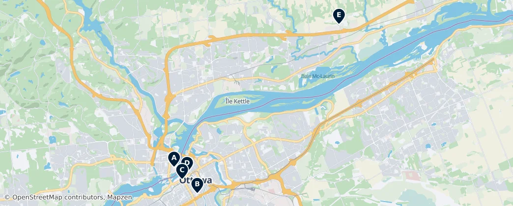 Map of Gatineau