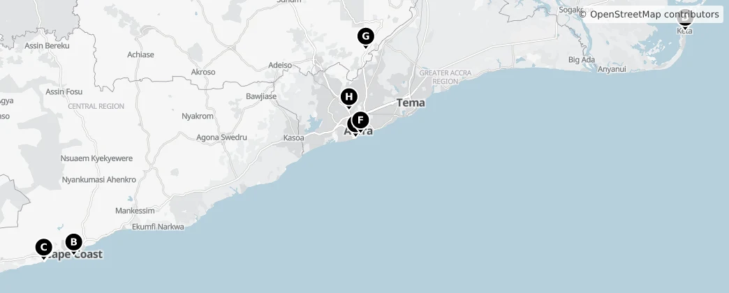 Map of Ghana