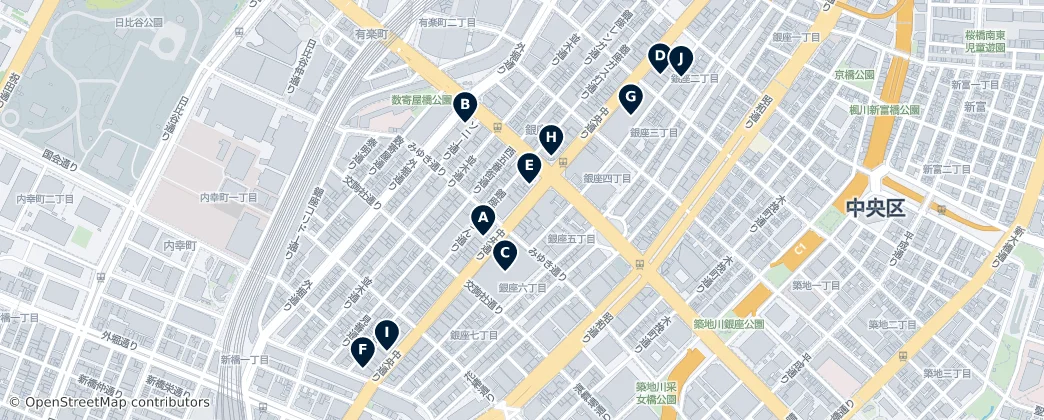 Map of Ginza