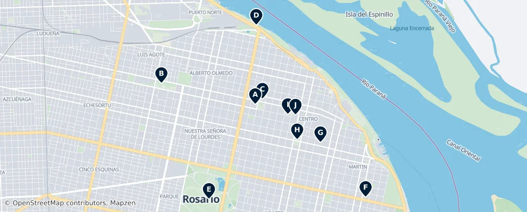 Map of Greater Rosario
