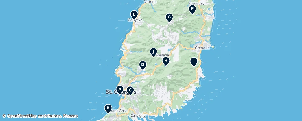 Map of Grenada