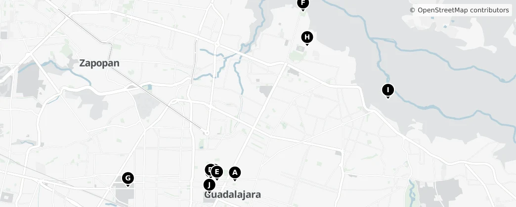 Map of Guadalajara