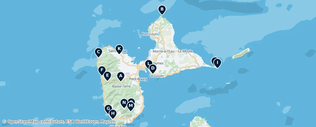 Map of Guadeloupe