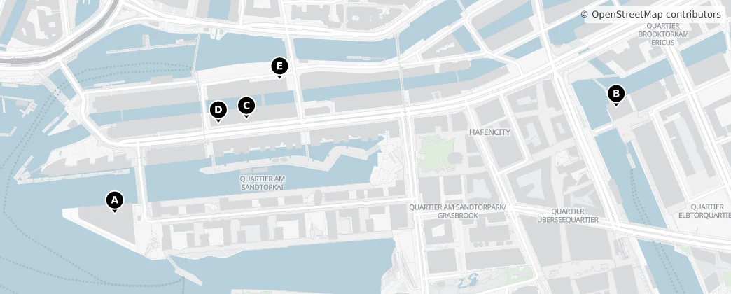 Map of HafenCity