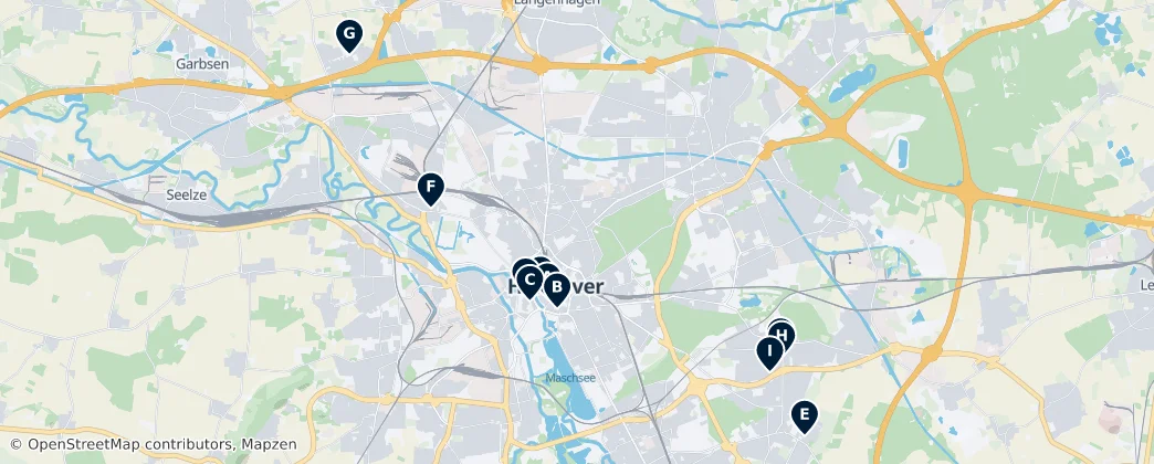 Map of Hanovre