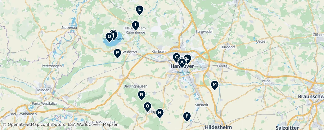 Map of Région de Hanovre