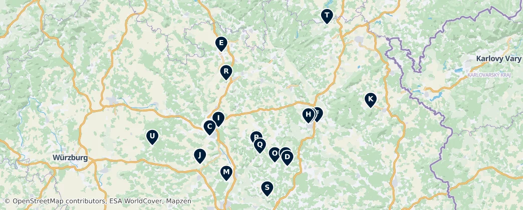 Map of District de Haute-Franconie