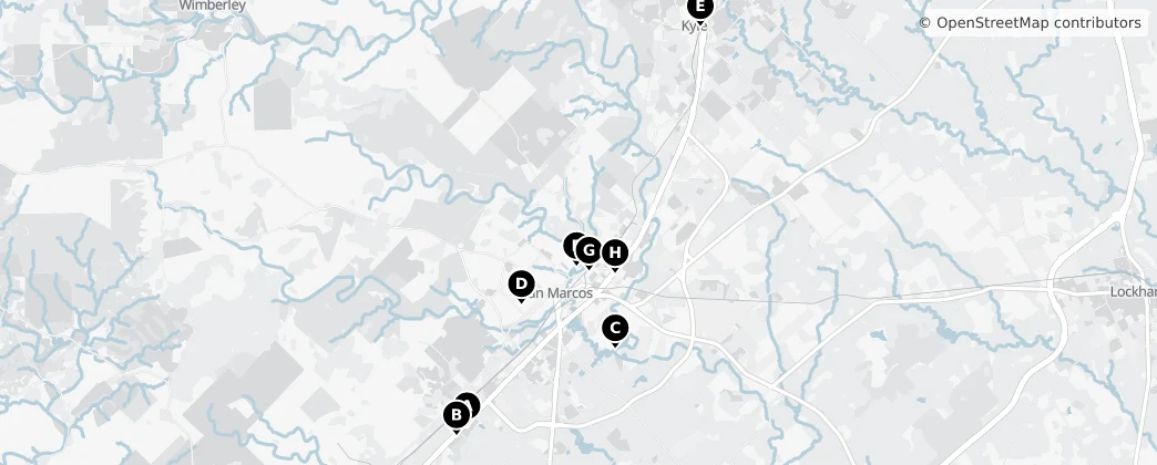 Map of Comté de Hays