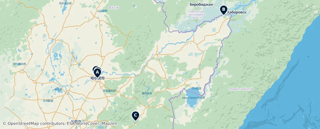 Map of Hēilóngjiāng