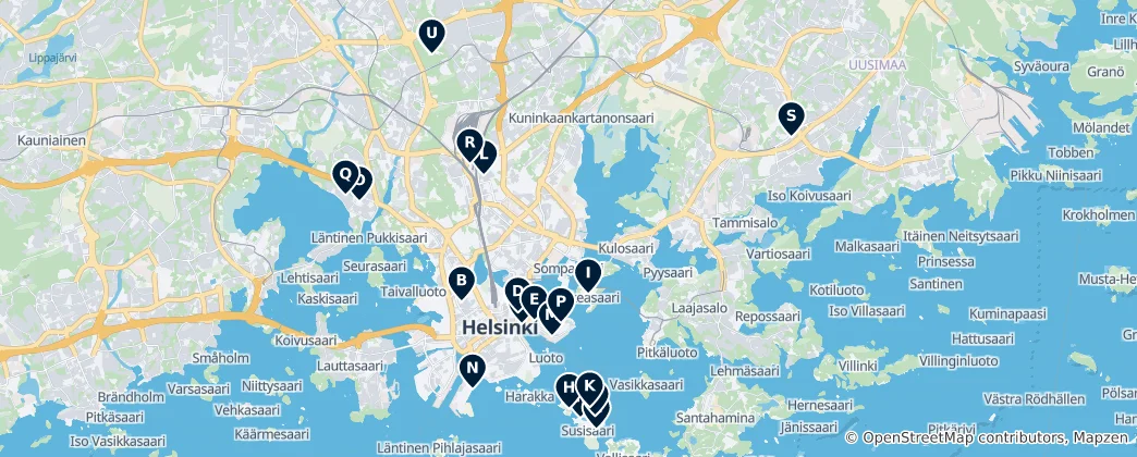 Map of Helsinki