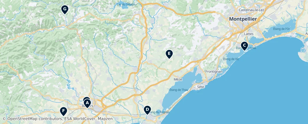 Map of Hérault