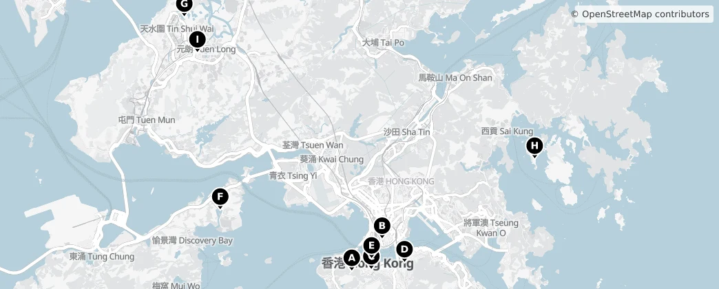 Map of Hong Kong