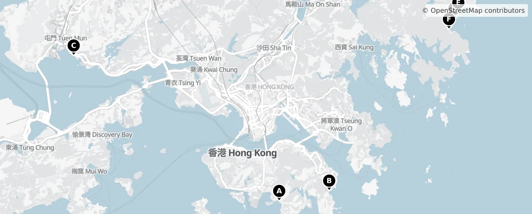 Map of Hong Kong