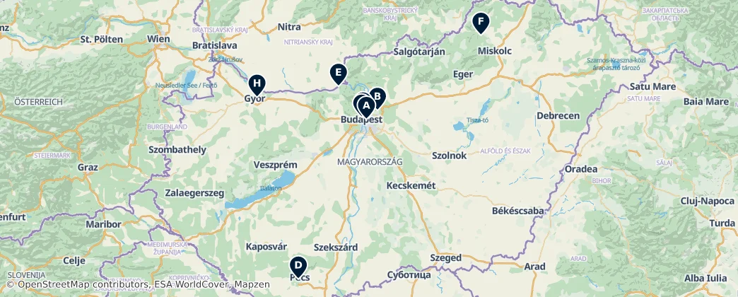 Map of Hongrie