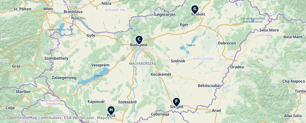 Map of Hongrie