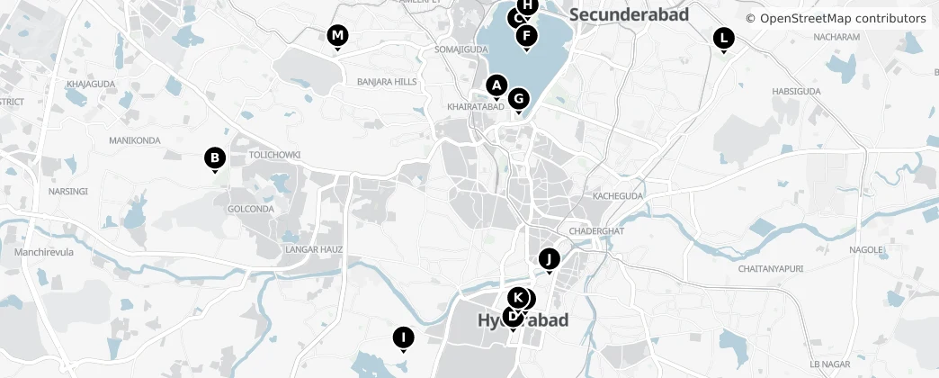 Map of Hyderabad