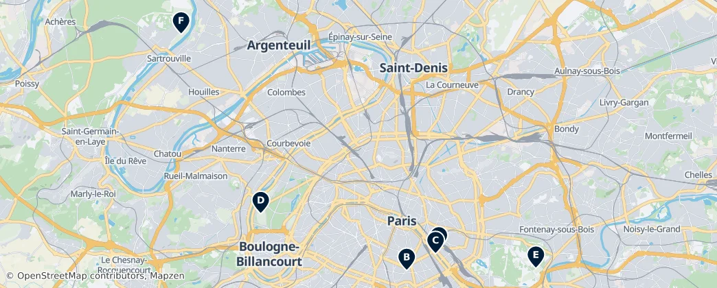 Map of Île-de-France