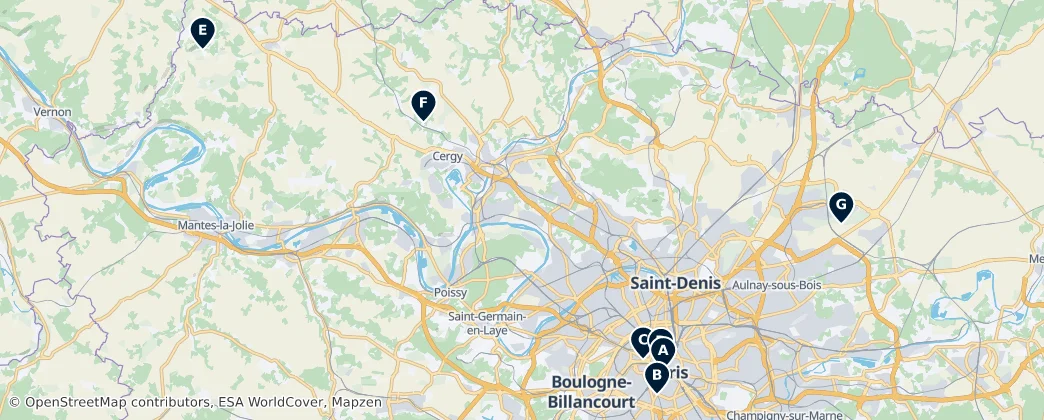 Map of Île-de-France