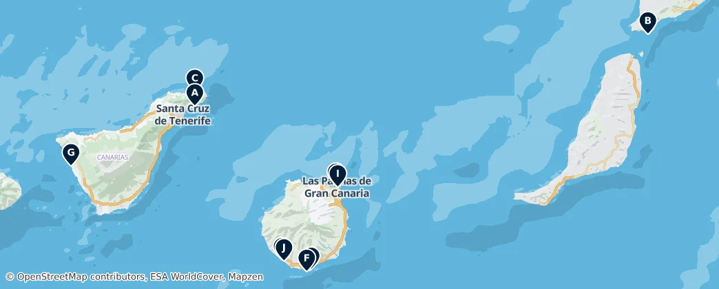 Map of Îles Canaries