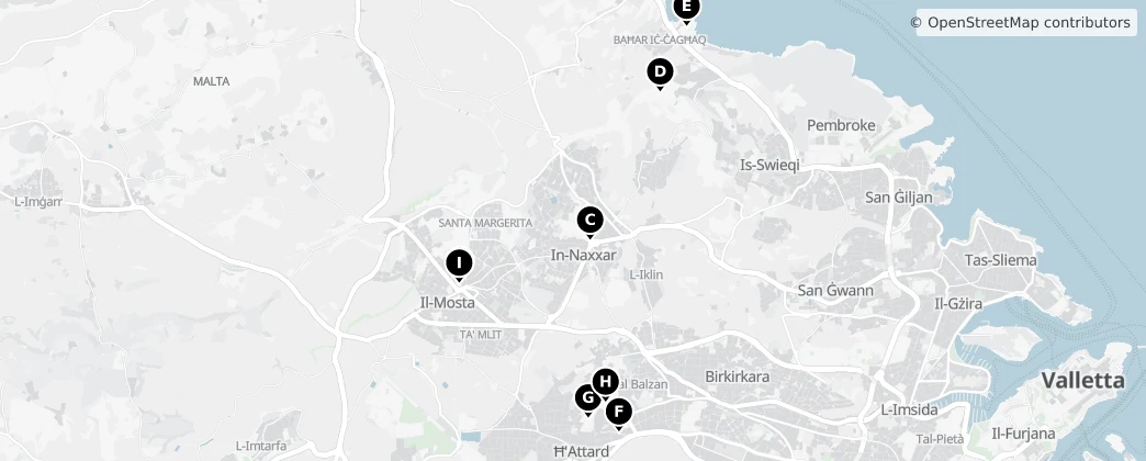 Map of Naxxar