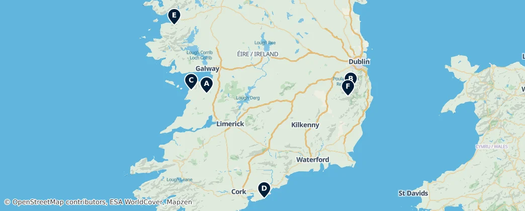 Map of Irlande