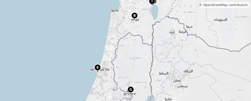 Map of Israël