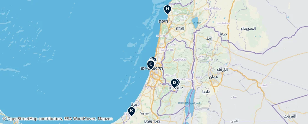 Map of Israël