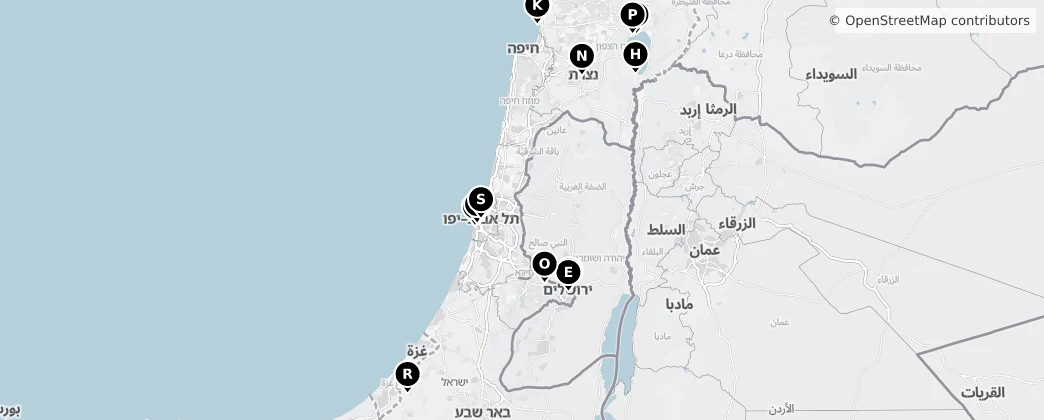 Map of Israël