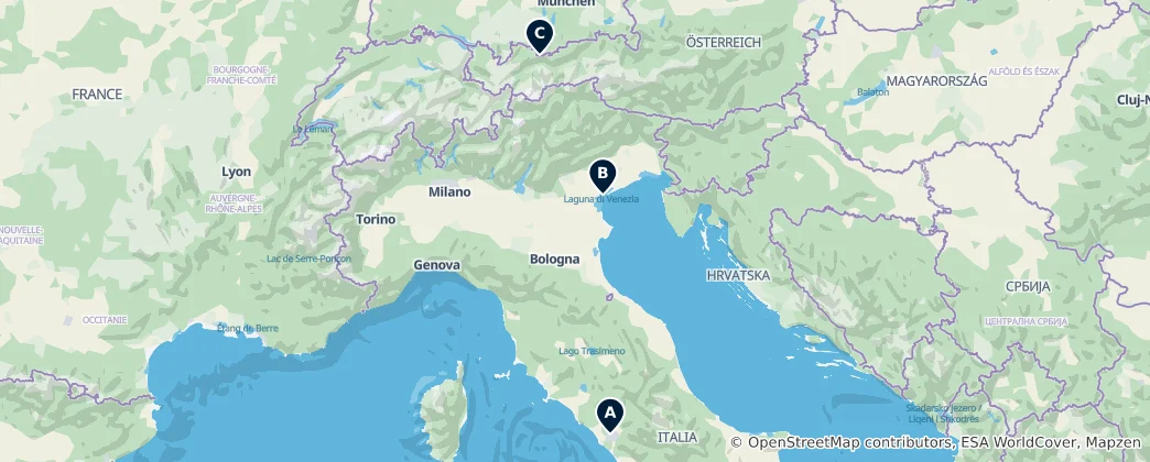 Map of Italie