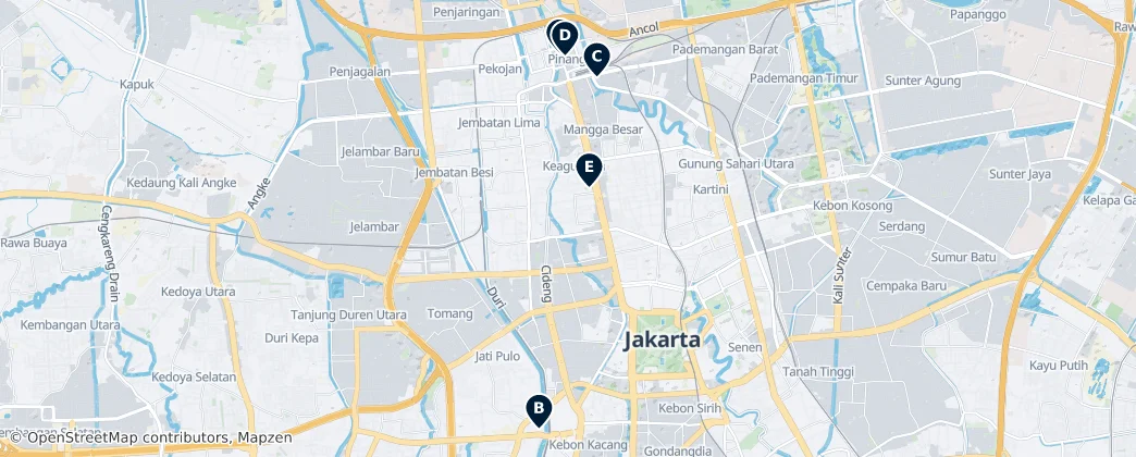 Map of Jakarta-Ouest