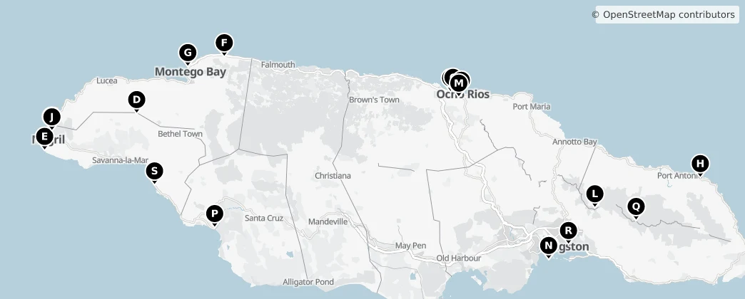 Map of Jamaïque
