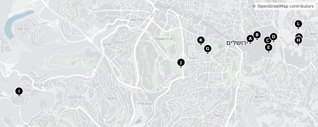 Map of Jérusalem