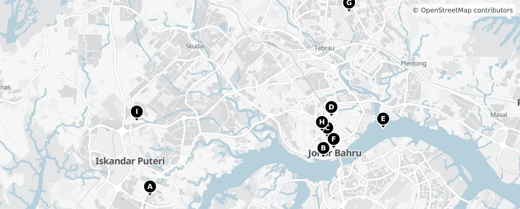 Map of Johor Bahru