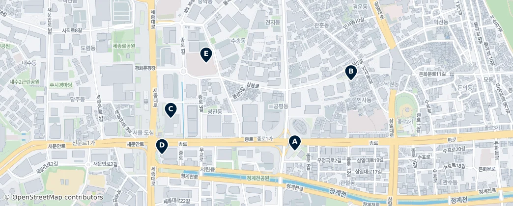 Map of Jongno 1-ga