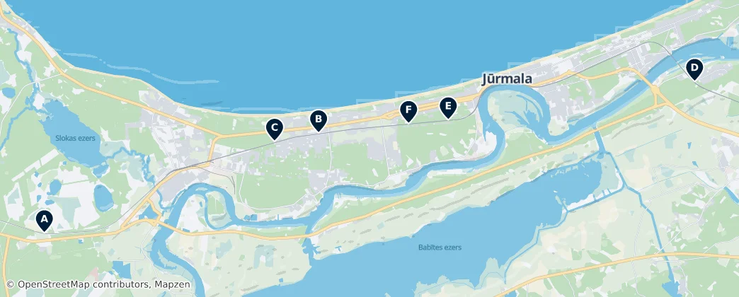 Map of Jūrmala