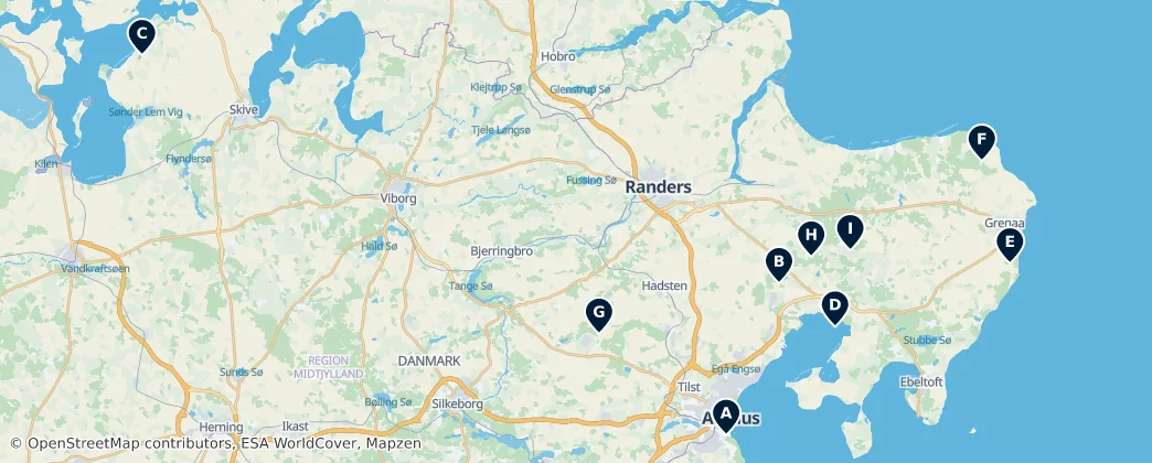 Map of Jutland central
