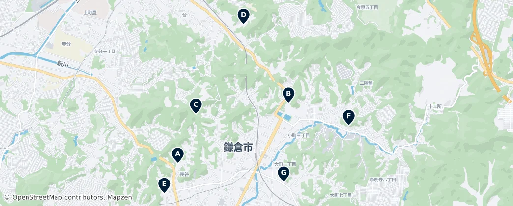 Map of Kamakura