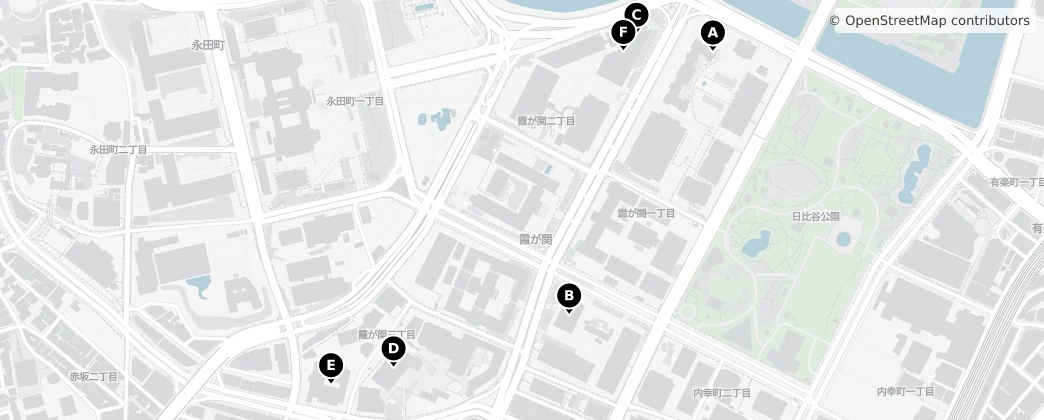 Map of Kasumigaseki