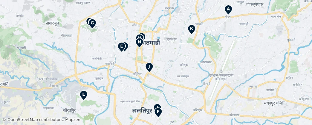 Map of Katmandou