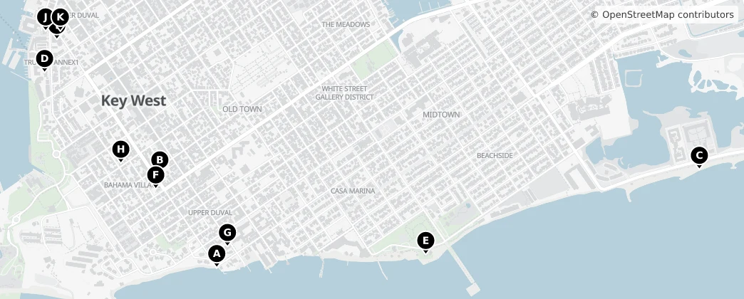 Map of Key West