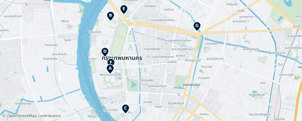 Map of Phra Nakhon