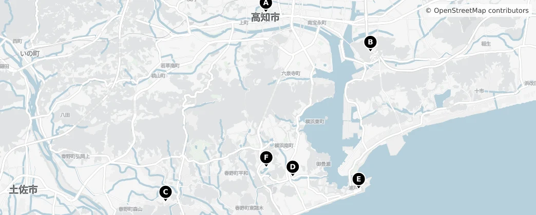 Map of Kōchi