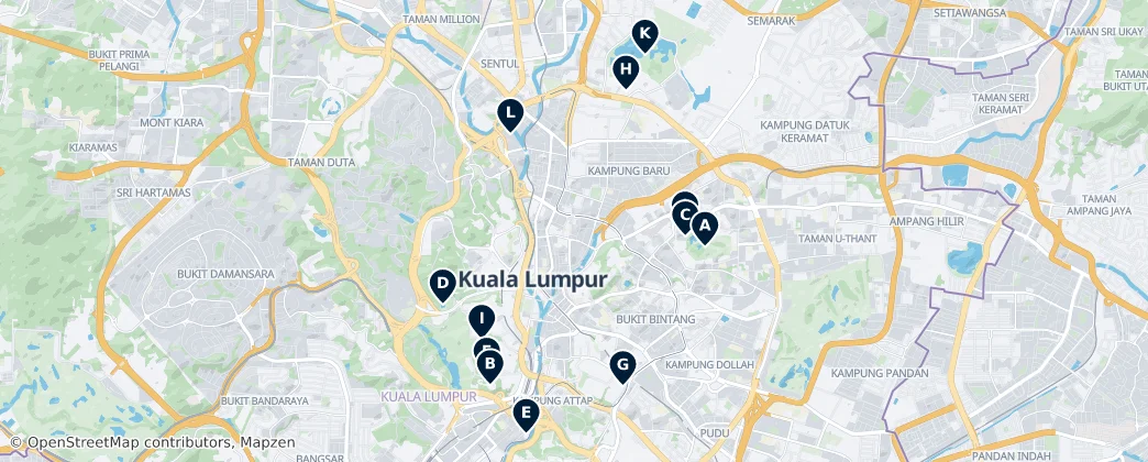 Map of Kuala Lumpur