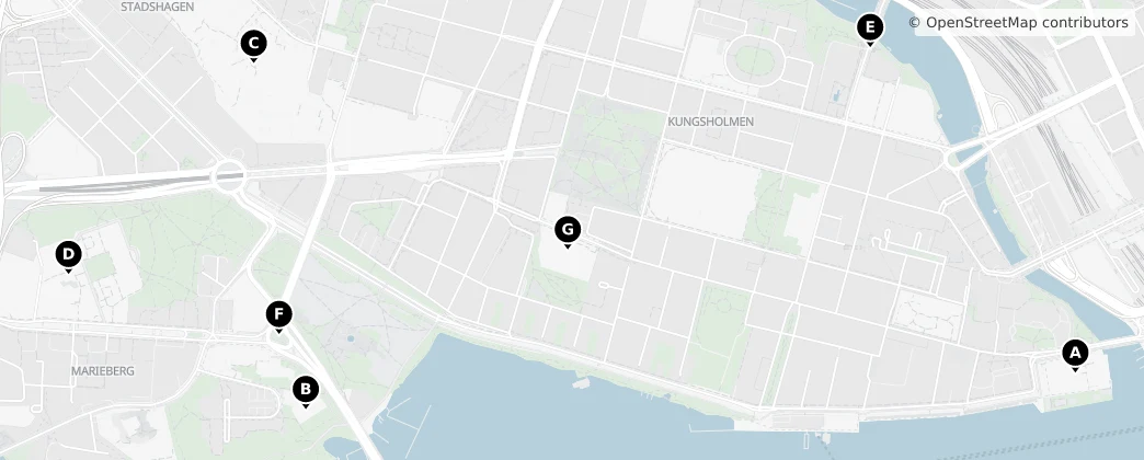 Map of Kungsholmen
