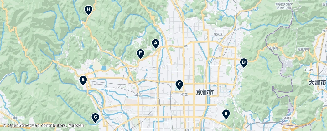 Map of Préfecture de Kyoto