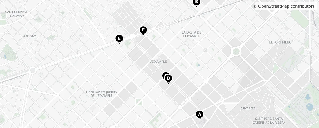 Map of Dreta de l'Eixample