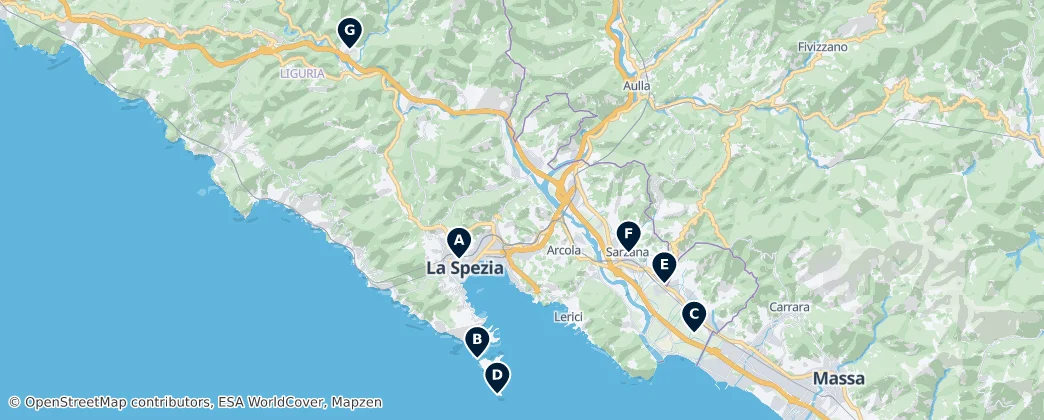 Map of La Spezia