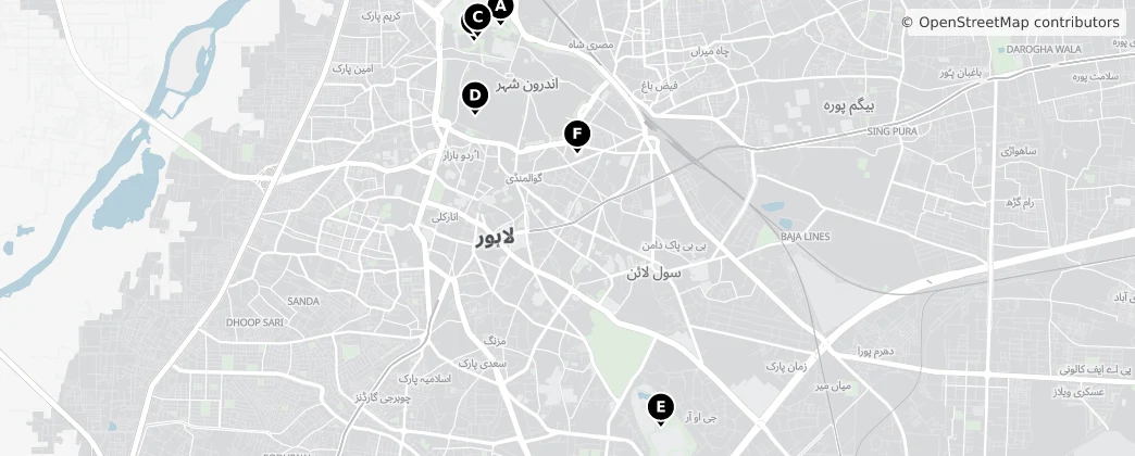 Map of Lahore