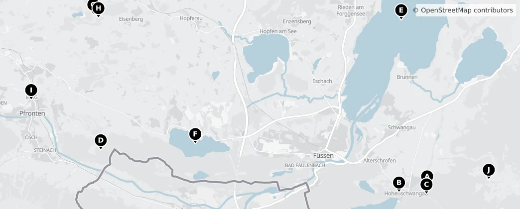 Map of Arrondissement d'Ostallgäu